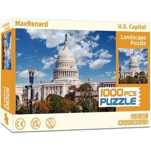 1000 Piece Jigsaw Puzzle, U.S. Capitol with Glue Sheets